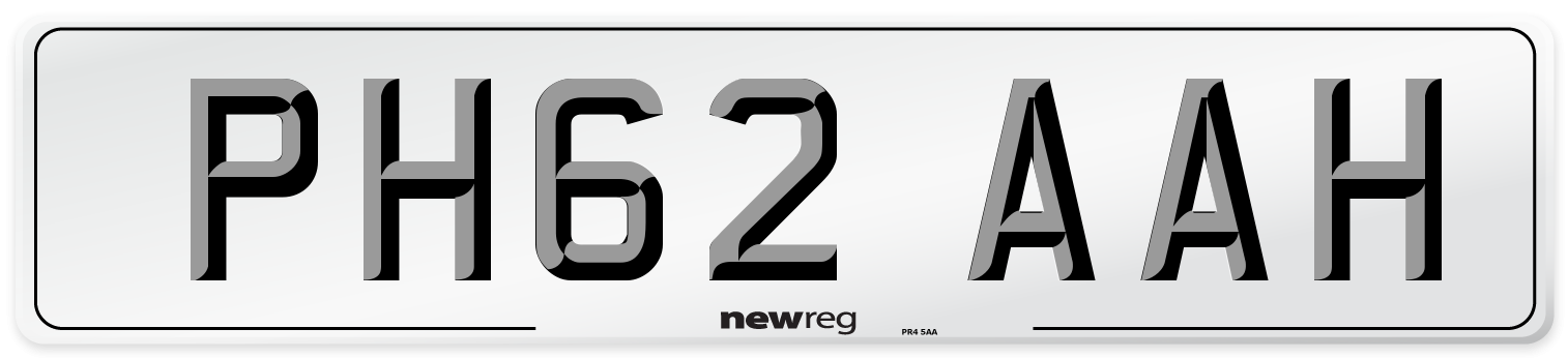 PH62 AAH Number Plate from New Reg
